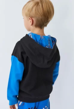 Czarna bluza chłopięca z kapturem i haftem - Limited Edition