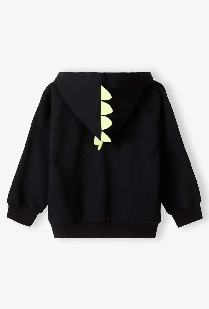 Czarna bluza dresowa dla chłopca - Dino - 5.10.15.