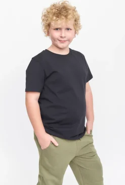 Czarny bawełniany - t-shirt - Basic - Lincoln&Sharks