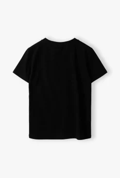Czarny bawełniany - t-shirt - Basic - Lincoln&Sharks