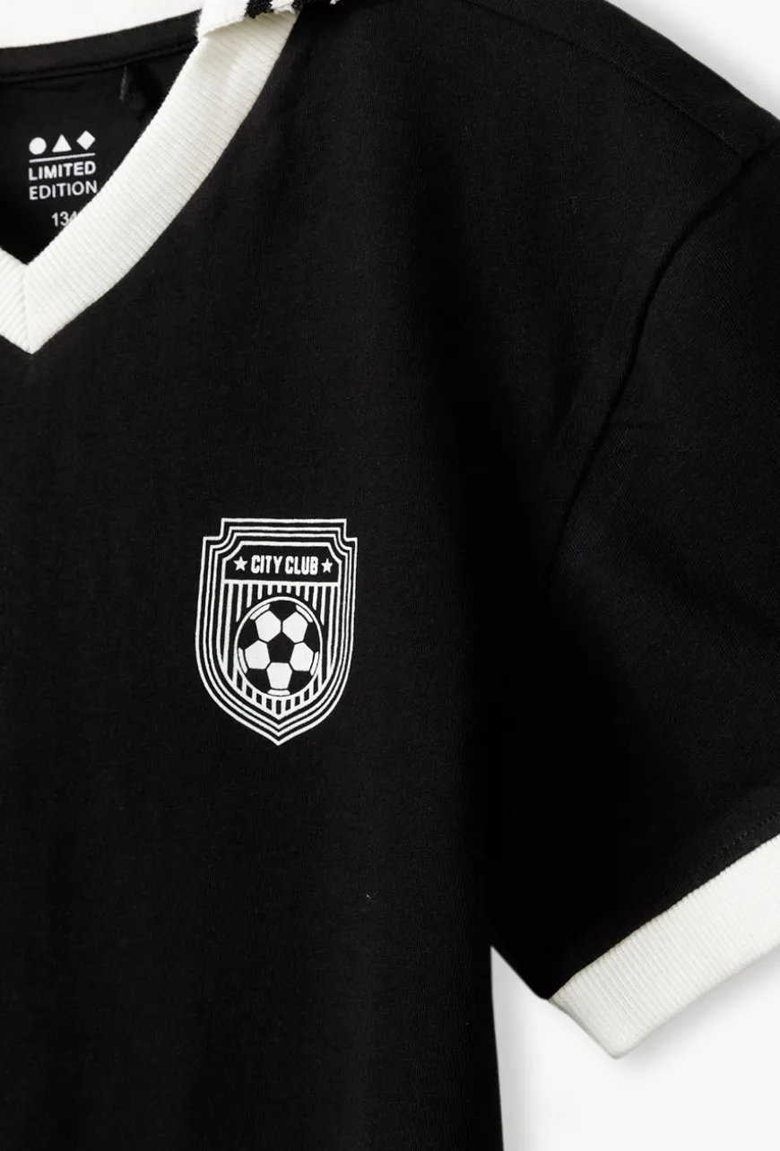 Czarny komplet sportowy dla chłopca - 2częściowy