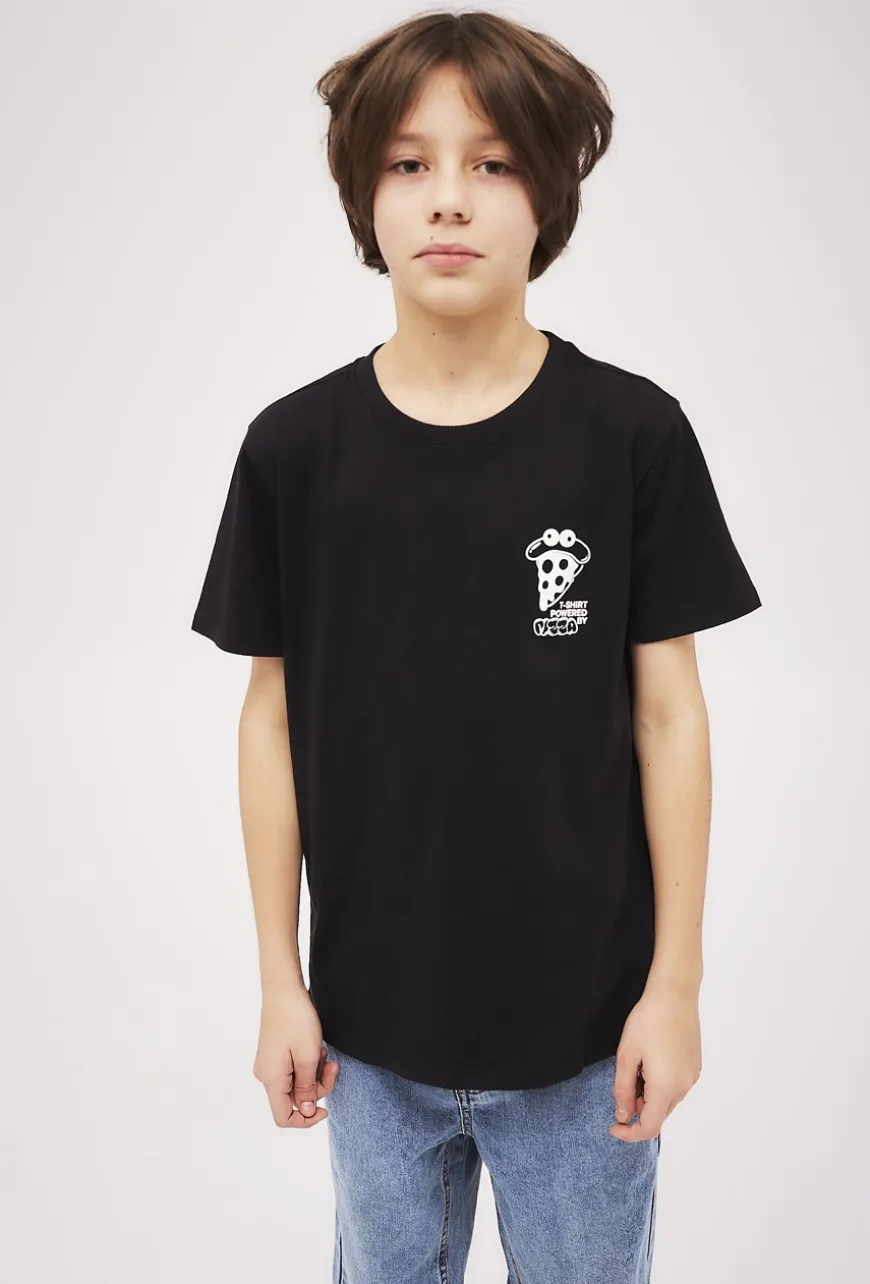 Czarny t-shirt dla chłopca