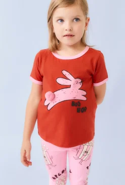 Czerwona koszulka z króliczkiem i pomponem - Limited Edition