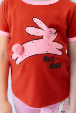 Czerwona koszulka z króliczkiem i pomponem - Limited Edition