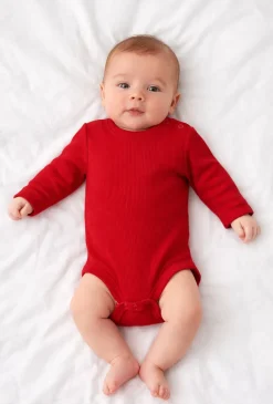 Czerwone body z długim rękawem
