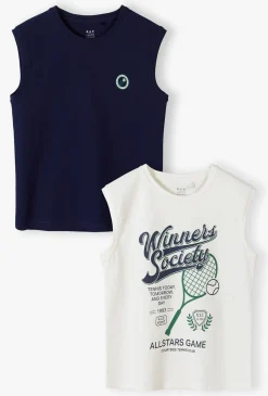 Dzianinowe bluzki chłopięce na lato - 2pak - Limited Edition