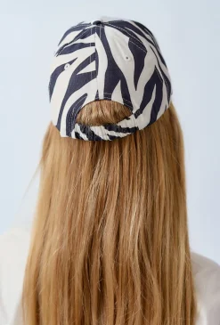Dziewczęca czapka z daszkiem - zebra