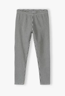 Dziewczęce legginsy w pepitkę