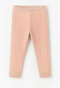 Dziewczęce legginsy z bawełnianej przędzy