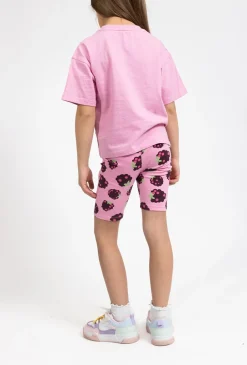 Dziewczęce legginsy 1/2 z nadrukiem jeżyn