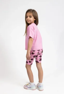 Dziewczęce legginsy 1/2 z nadrukiem jeżyn