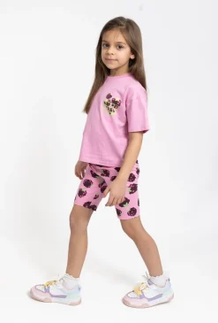 Dziewczęce legginsy 1/2 z nadrukiem jeżyn