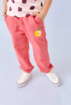 Dziewczęce spodnie dresowe comfort fit z kieszeniami