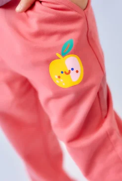 Dziewczęce spodnie dresowe comfort fit z kieszeniami