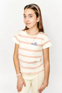 Dziewczęcy t-shirt w paski