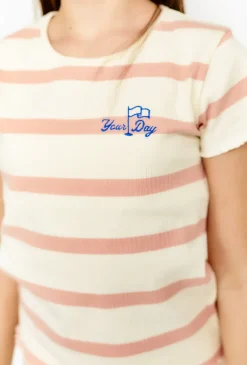 Dziewczęcy t-shirt w paski