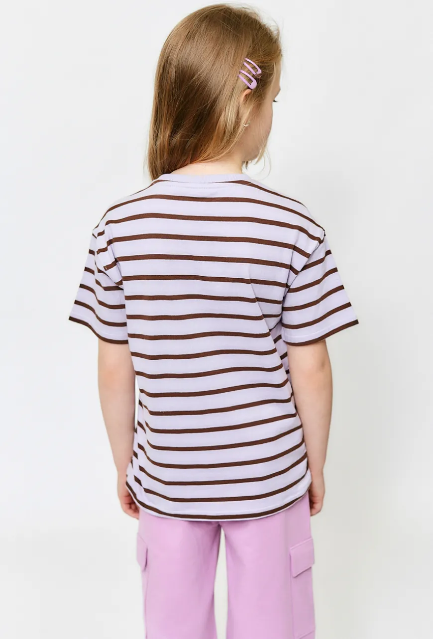 Dziewczęcy t-shirt w paski