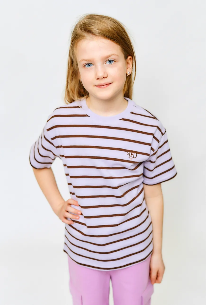 Dziewczęcy t-shirt w paski