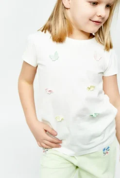 Dziewczęcy t-shirt z motylkami