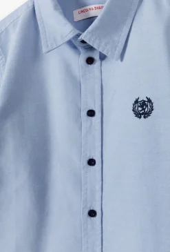 Elegancka koszula dla chłopca - niebieska z długim rękawem