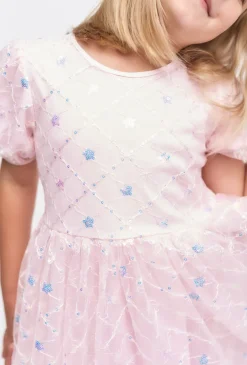 Elegancka sukienka dla dziewczynki z ozdobnym tiulem