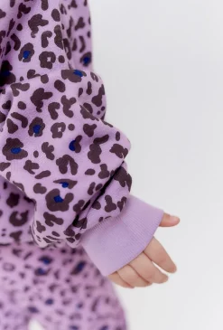 Fioletowa bluza dresowa w panterkę - Limited Edition