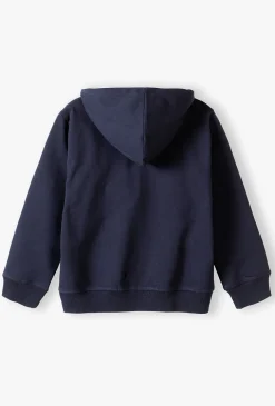 Granatowa bluza dresowa - rozpinana - basic - Lincoln&Sharks