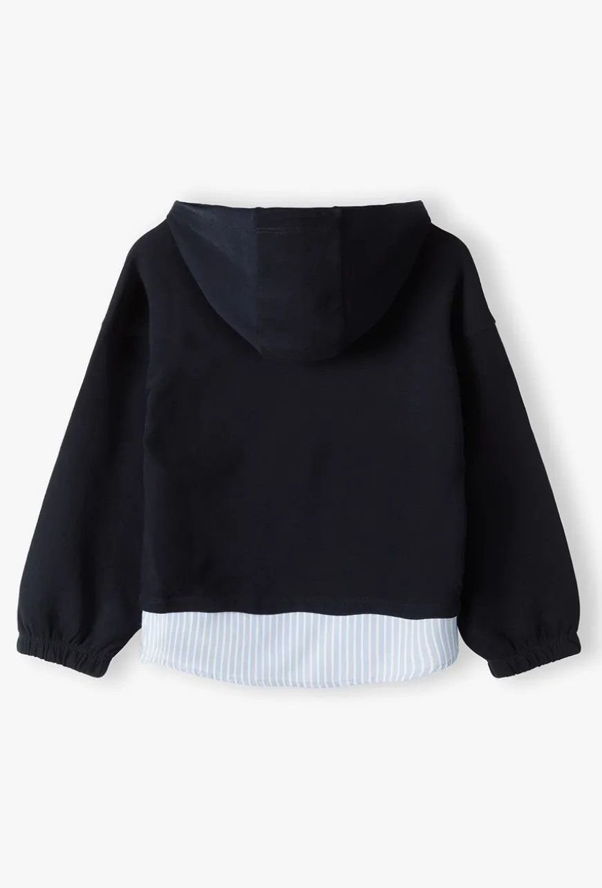 Granatowa bluza dresowa z kapturem - Fun College
