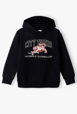 Granatowa bluza dresowa z kapturem - Lincoln&Sharks