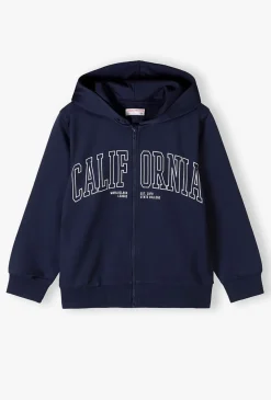Granatowa bluza rozpinana z napisem California - Lincol&Sharks