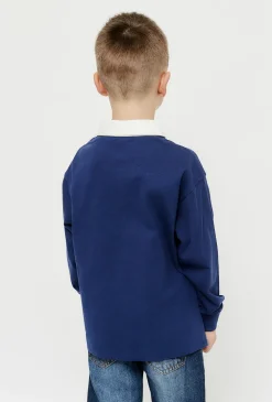 Granatowa bluzka z białym kołnierzykiem - Limited Edition