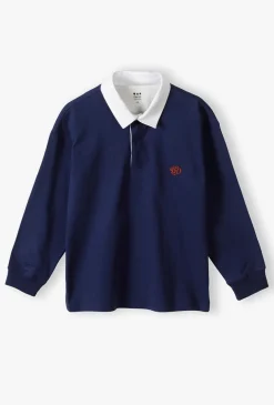 Granatowa bluzka z białym kołnierzykiem - Limited Edition