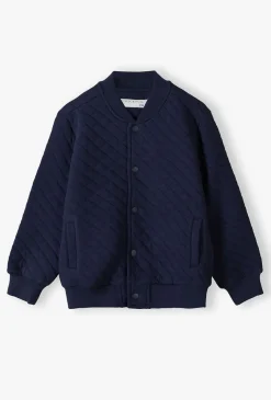 Granatowa pikowana bluza dla chłopca - Max&Mia