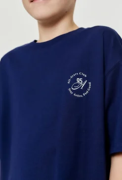 Granatowy klasyczny t-shirt dla chłopca