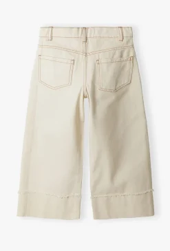Jeansowe spodnie culotte - ecru - Lincoln&Sharks