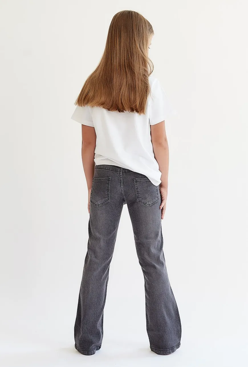 Jeansy dla dziewczynki - szare - bootcut