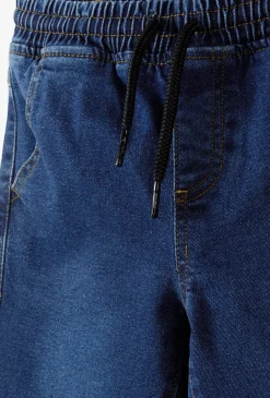 Joggery jeansowe z elastycznym pasem