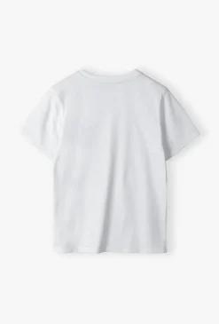 Klasyczny biały t-shirt chłopięcy