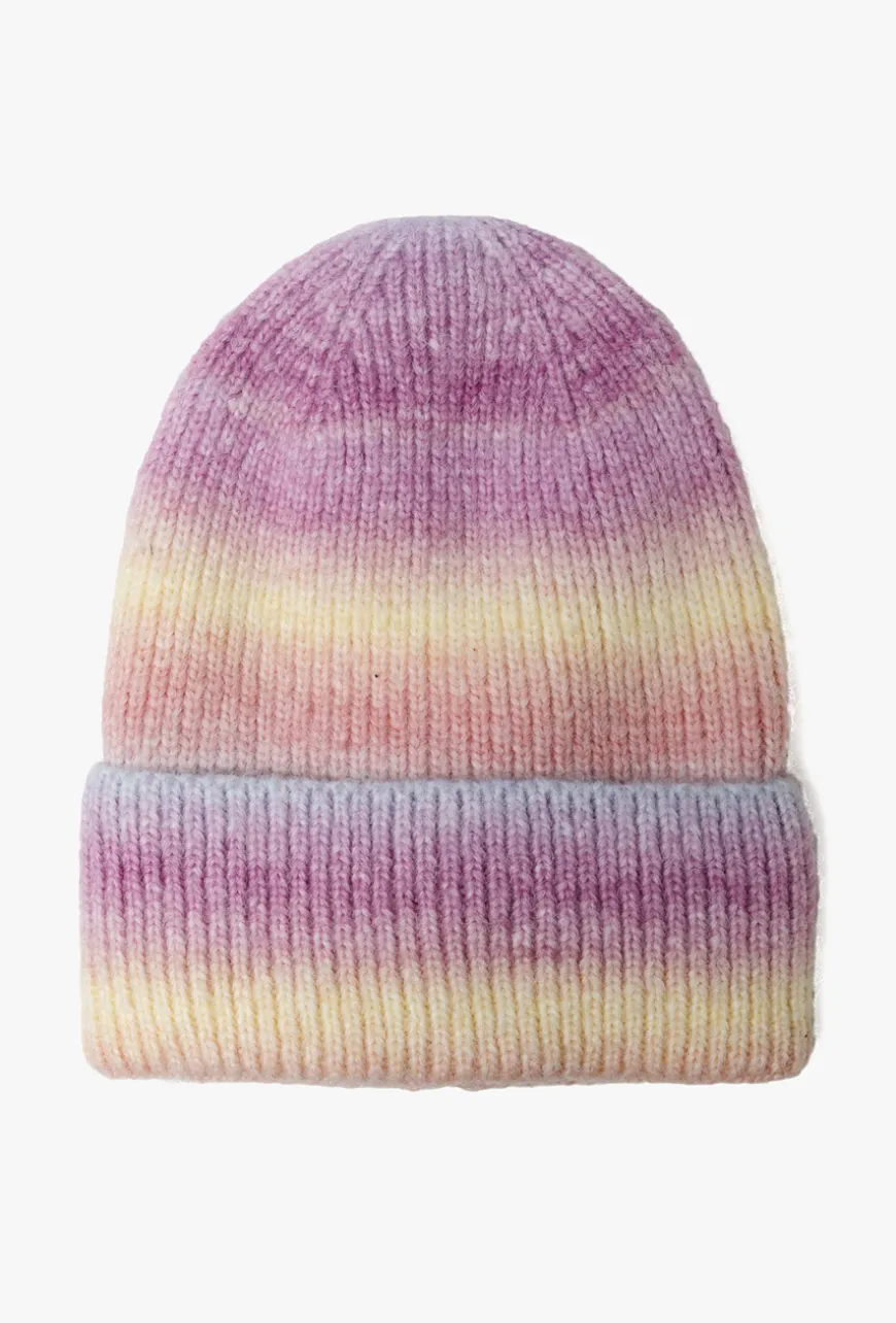 Kolorowa czapka zimowa ombre
