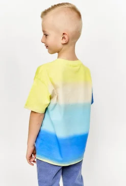 Kolorowy bawełniany t-shirt dla chłopca z efektem ombre