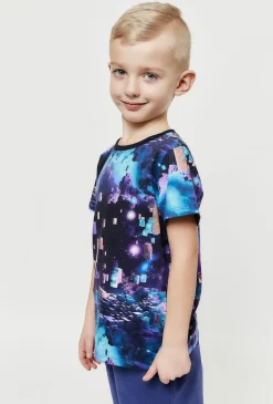 Kolorowy t-shirt chłopięcy - kosmos - 5.10.15.