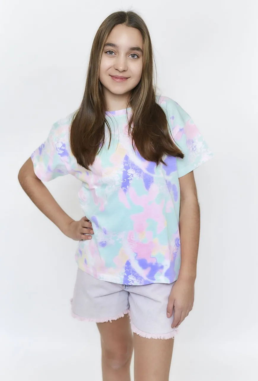 Kolorowy T-shirt dla dziewczynki