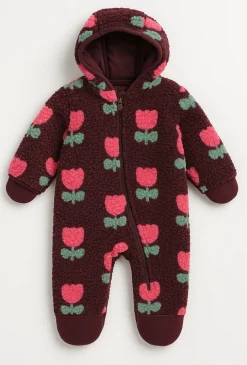 Kombinezon niemowlęcy sherpa w kwiaty - Limited Edition