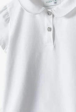 Komplet dla dziewczynki - biały t-shirt i granatowa spódnica