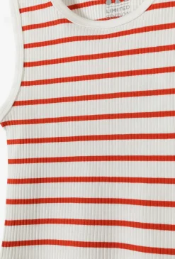Komplet dziewczęcy dzianinowy na lato w prążki - Limited Edition