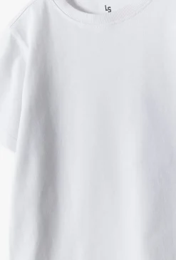 Komplet gimnastyczny - biały t-shirt i granatowe spodenki