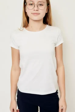 Komplet na zajęcia sportowe - biały t-shirt i granatowe spodenki