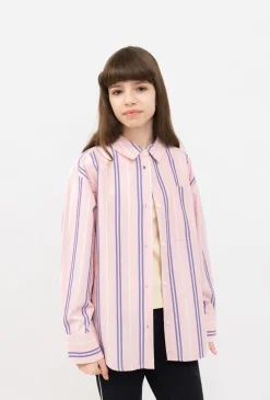 Koszula oversize w paski z długim rękawem