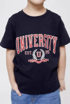 Koszulka chłopięca granatowa University