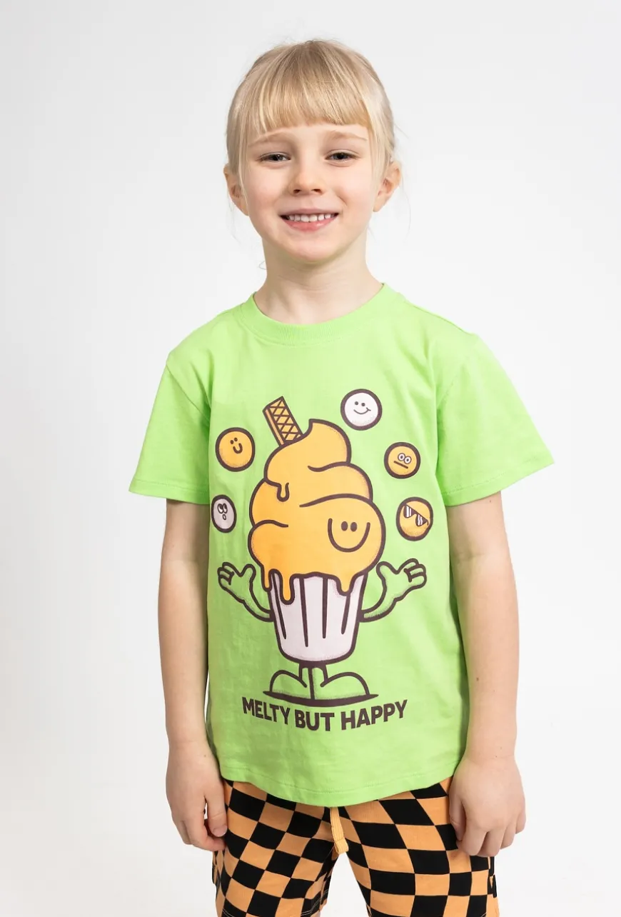 Koszulka chłopięca z nadrukiem lodów "Melty But Happy"